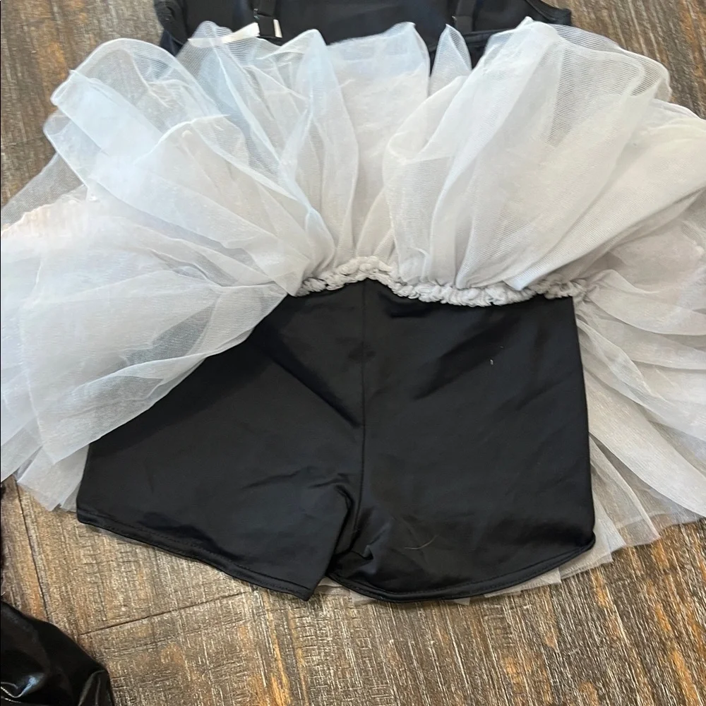 Weissman Black and Silver Sequin Dance Costume Set
